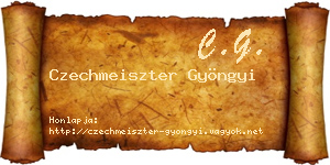 Czechmeiszter Gyöngyi névjegykártya