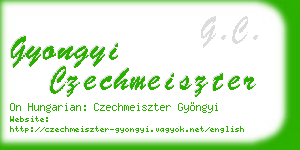 gyongyi czechmeiszter business card